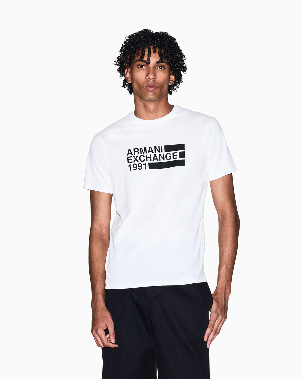 Armani Exchange 1991 Logo Regular Fit T-shirt White