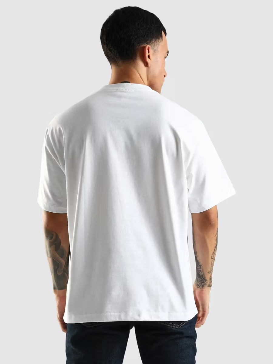 Calvin Klein White Cotton Relaxed Fit T-shirt